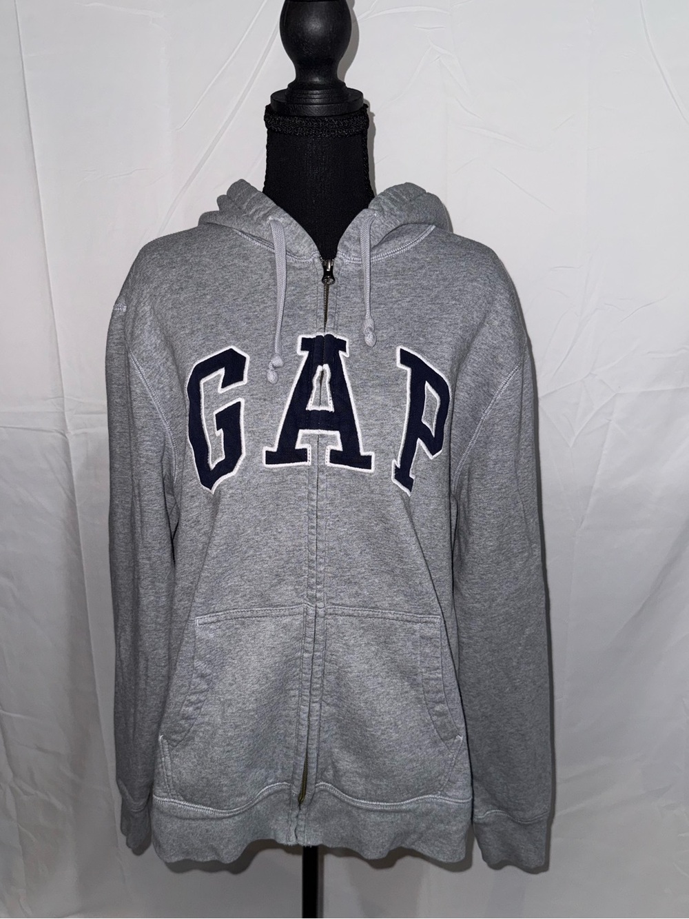 GAP Light Gray Sherpa Hoodie with Dark Gray Tag